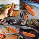 Mini Faca Pena de Falcão Estilo Damasco