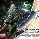 Machado Viking Artesanal em Aço Inox com Bainha — 30 cm
