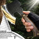 Machado Viking Artesanal em Aço Inox com Bainha — 30 cm