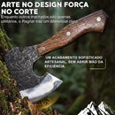 Machado Viking Artesanal em Aço Inox com Bainha — 30 cm
