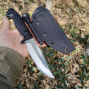 Faca Sentinela Ninja Aço Carbono Kydex + Pederneira