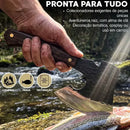 Machado Viking Artesanal em Aço Inox com Bainha — 30 cm