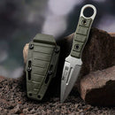 Mini Faca Russa Fulltang 440c Edc uso cotidiano Bainha Kydex Kaqui