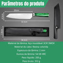 Faca Chef Esmeralda Premium Aço Inox Padrão Damasco Cabo Profissional