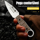 Mini Faca Russa Fulltang 440c Edc uso cotidiano Bainha Kydex Kaqui