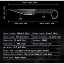 Faca Lâmina Dupla Fulltang G10 + Kydex SK-1