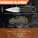 Mini Faca Russa Fulltang 440c Edc uso cotidiano Bainha Kydex Kaqui