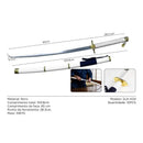 Katana Decorativa Branca e Dourada com Suporte
