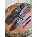 Faca Sobrevivência Crusoe Personalizada com Pederneira + Bússola