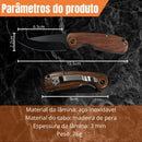 Canivete Pear Wood Madeira de Pera Lâmina Inox Black