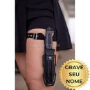 Faca Sobrevivência Crusoe Personalizada com Pederneira + Bússola