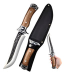 Faca Inox 32cm Relevo Alce no Dorso + Bainha
