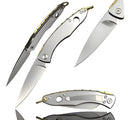 Canivete Dourado Inox Não Enferruja C/ Clip