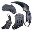 Faca Curva Black D2 Fulltang G10 + Bainha Rígida