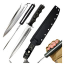 Faca Arjuna Campo Fulltang 38cm Aço A8 6mm Cabo G10 + Bainha Rígida
