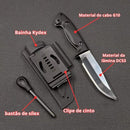 Faca Sentinela Ninja Aço Carbono Kydex + Pederneira