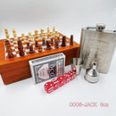 Kit Cantil Jack Daniels 240 ml com Copo, Funil, Xadrez e Baralho