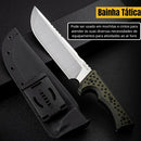 Faca Profissional Fulltang Cabo G10 Lâmina AUS-10 8mm + Bainha Rígida