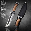Faca Inox 32cm Relevo Alce no Dorso + Bainha