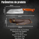 Faca Chef Escoffier Fulltang 32cm Aço Inoxidável + Bainha Couro
