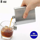 Cantil Bolso Aço Inox 210ml Whisky