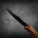 Faca Churrasco Luxo 30cm Fulltang Multiuso Aço + Bainha