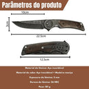 Canivete Fauna Gravuras Animais 22,5cm Aço Inox