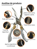 Tesoura Cozinha Corta Osso Frango Peixe Multifuncional