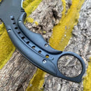 Faca Curva Black D2 Fulltang G10 + Bainha Rígida