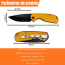 Mini Canivete Manual 15,5cm Liga Alumínio + Clip