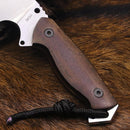 Faca Bakor Fulltang Aço DC53 6mm Jacarandá + Couro