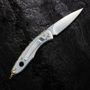 Canivete Dourado Inox Não Enferruja C/ Clip