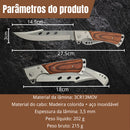 Canivete Pathfinder Outdoor Dobrável Cabo Madeira