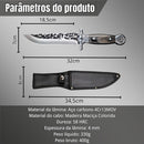 Faca Caça Cruzadas 32cm Inox Pomo Redondo