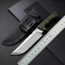 Faca Profissional Fulltang Cabo G10 Lâmina AUS-10 8mm + Bainha Rígida