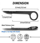 Kit Facas Curvas Defesa Fulltang G10 + Kydex