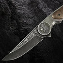 Canivete Fauna Gravuras Animais 22,5cm Aço Inox