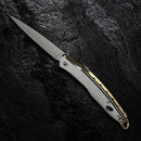 Canivete Dourado Inox Não Enferruja C/ Clip