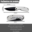 Mini Canivete Manual 15,5cm Liga Alumínio + Clip