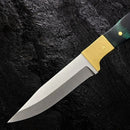 Mini Faca Fulltang 16cm Cabo Madeira + Bainha Couro