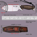 Faca Bakor Fulltang Aço DC53 6mm Jacarandá + Couro