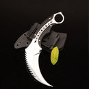 Faca Curva Viper Espelho D2 Fulltang Cabo G10 + Bainha Rígida