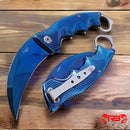 Faca Curva Blue Clip Aço