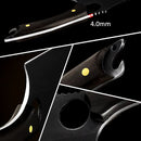 Faca Ninja Negro Fulltang Aço Cabo Madeira