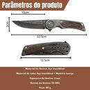 Canivete Fauna Gravuras Animais 22,5cm Aço Inox