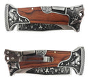 Canivete Dark Horse Inox Super Luxo Coleção Com Bainha Couro