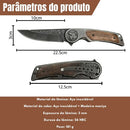 Canivete Fauna Gravuras Animais 22,5cm Aço Inox