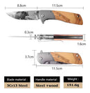 Canivete Urso Kodiak EDC Dobrável Madeira C/Clip