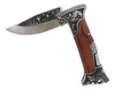 Canivete Dark Horse Inox Super Luxo Coleção Com Bainha Couro