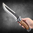 Faca Inox 32cm Relevo Alce no Dorso + Bainha